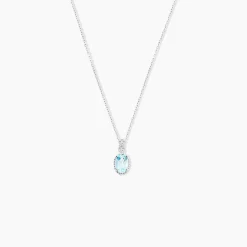 Histoire d'Or Collier Cyprille Or Blanc Topaze Et Oxyde De Zirconium Online