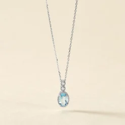 Histoire d'Or Collier Cyprille Or Blanc Topaze Et Oxyde De Zirconium Online