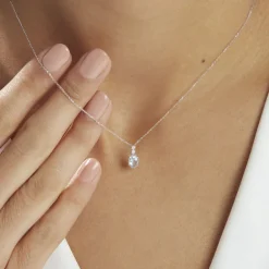 Histoire d'Or Collier Cyprille Or Blanc Topaze Et Oxyde De Zirconium Online