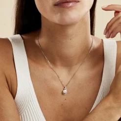 Histoire d'Or Collier Cyrana Argent Blanc Perle De Culture Et Oxyde De Zirconium Best