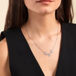 Histoire d'Or Collier Daisy Argent Blanc Oxyde De Zirconium Discount