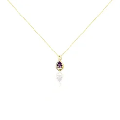 Histoire d'Or Collier Dalil Or Jaune Amethyste Oxyde or jaune amethyste violette