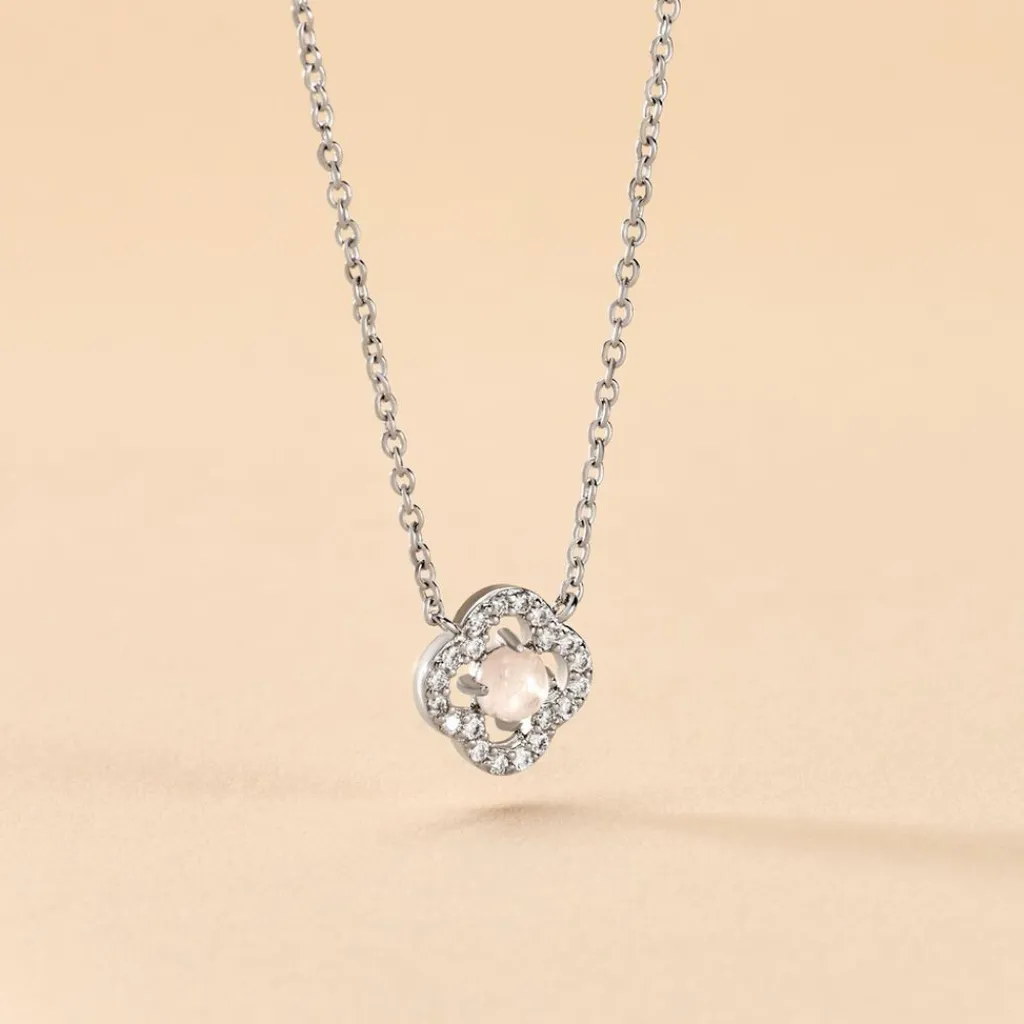 Histoire d'Or Collier Dally Argent Blanc Quartz Oxyde De Zirconium Clearance