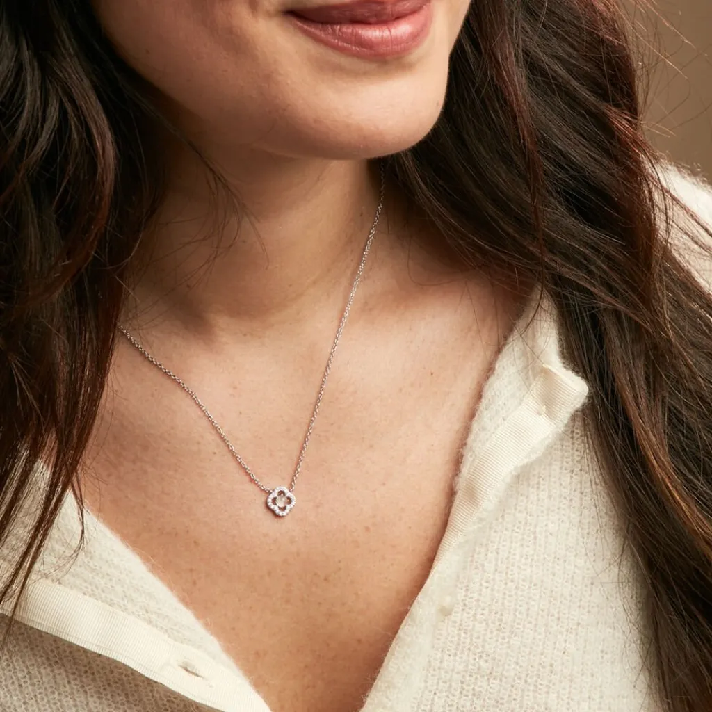 Histoire d'Or Collier Dally Argent Blanc Quartz Oxyde De Zirconium Clearance