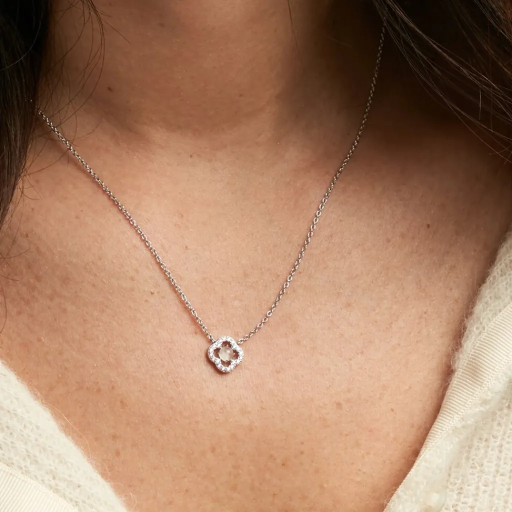 Histoire d'Or Collier Dally Argent Blanc Quartz Oxyde De Zirconium Clearance