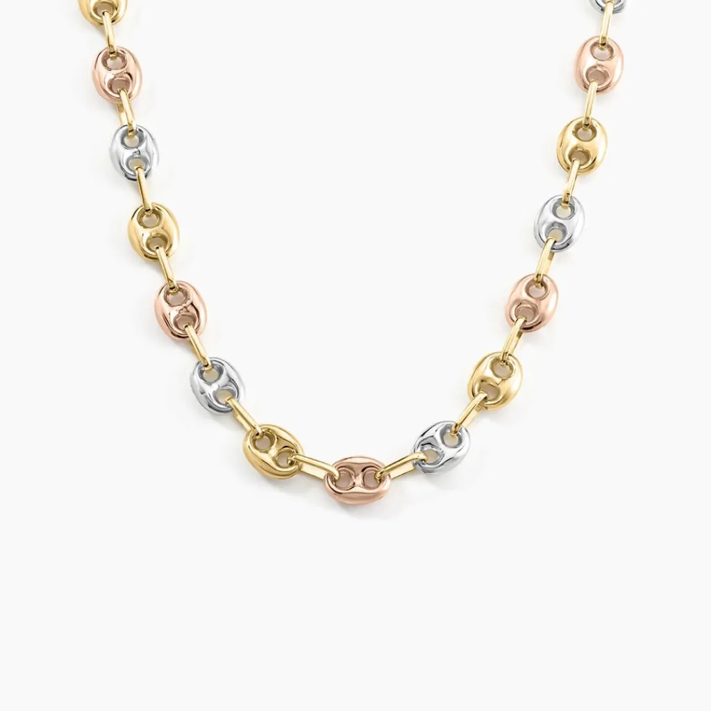 Histoire d'Or Collier Dami Maille Grain De Cafe or tricolore Sale