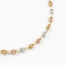 Histoire d'Or Collier Dami Maille Grain De Cafe or tricolore Best