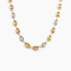 Histoire d'Or Collier Dami Maille Grain De Cafe or tricolore Best