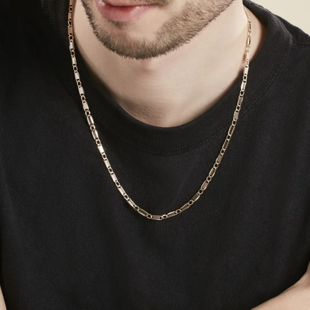 Histoire d'Or Collier Danae Plaquette Or Bicolore Sale