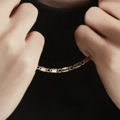 Histoire d'Or Collier Danae Plaquette Or Bicolore Sale