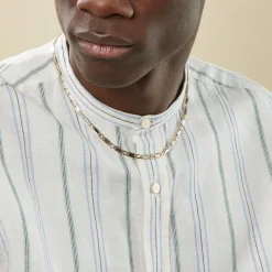 Histoire d'Or Collier Danae Plaquette Or Bicolore Discount