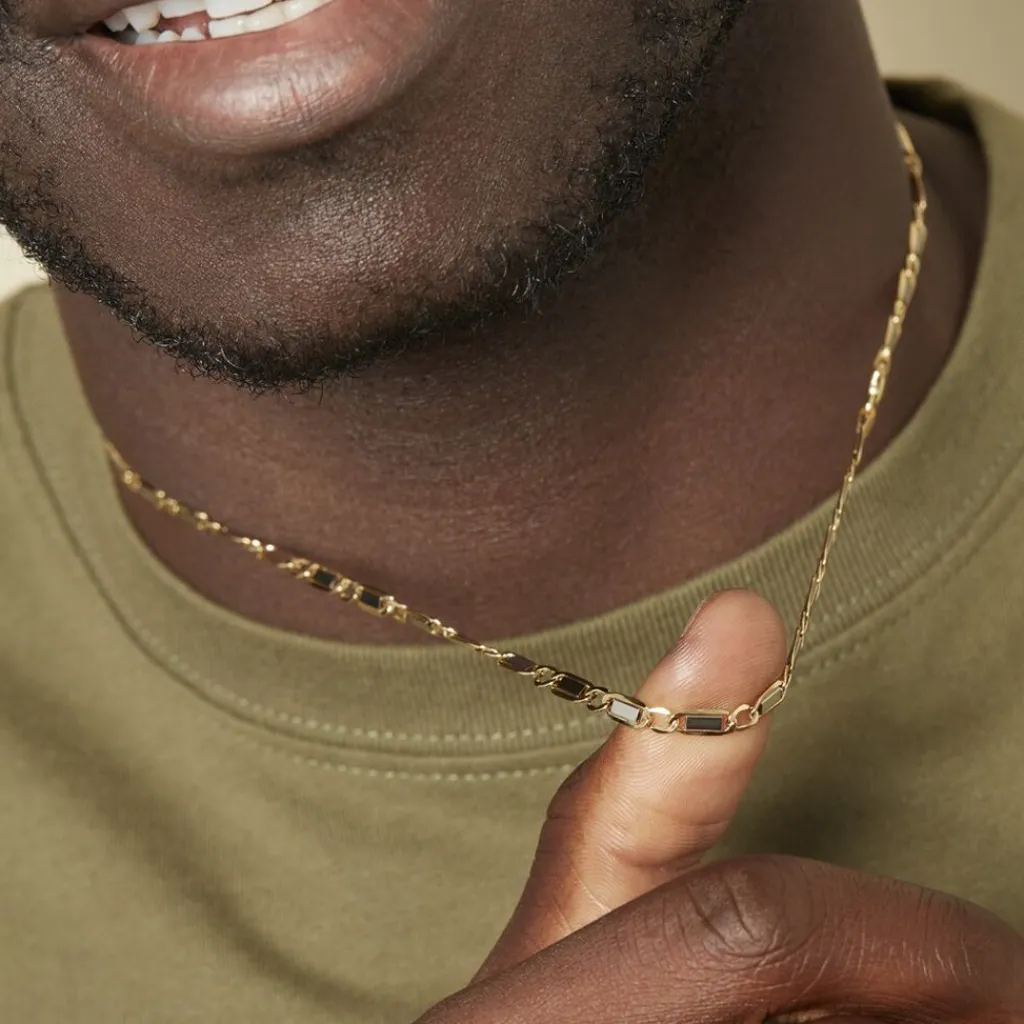 Histoire d'Or Collier Danae Plaquette Or Bicolore Outlet