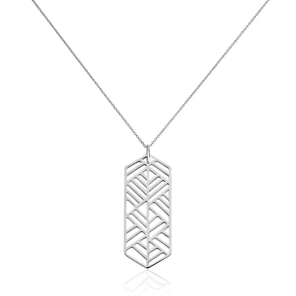 Histoire d'Or Collier Dannielle Acier Blanc Discount