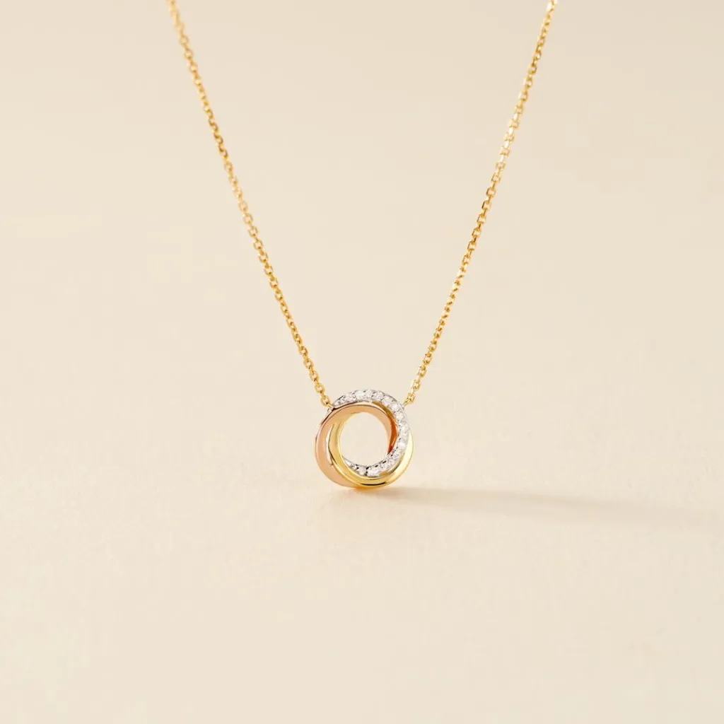 Histoire d'Or Collier Daphnee Or Tricolore Diamant Outlet