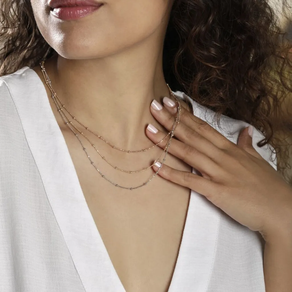 Histoire d'Or Collier Daralea Argent Tricolore New