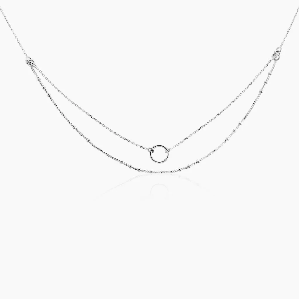 Histoire d'Or Collier Dayana Argent Blanc Discount