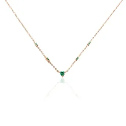 Histoire d'Or Collier Déclaration Argent Rose Oxyde De Zirconium argent rose oxyde vert Sale