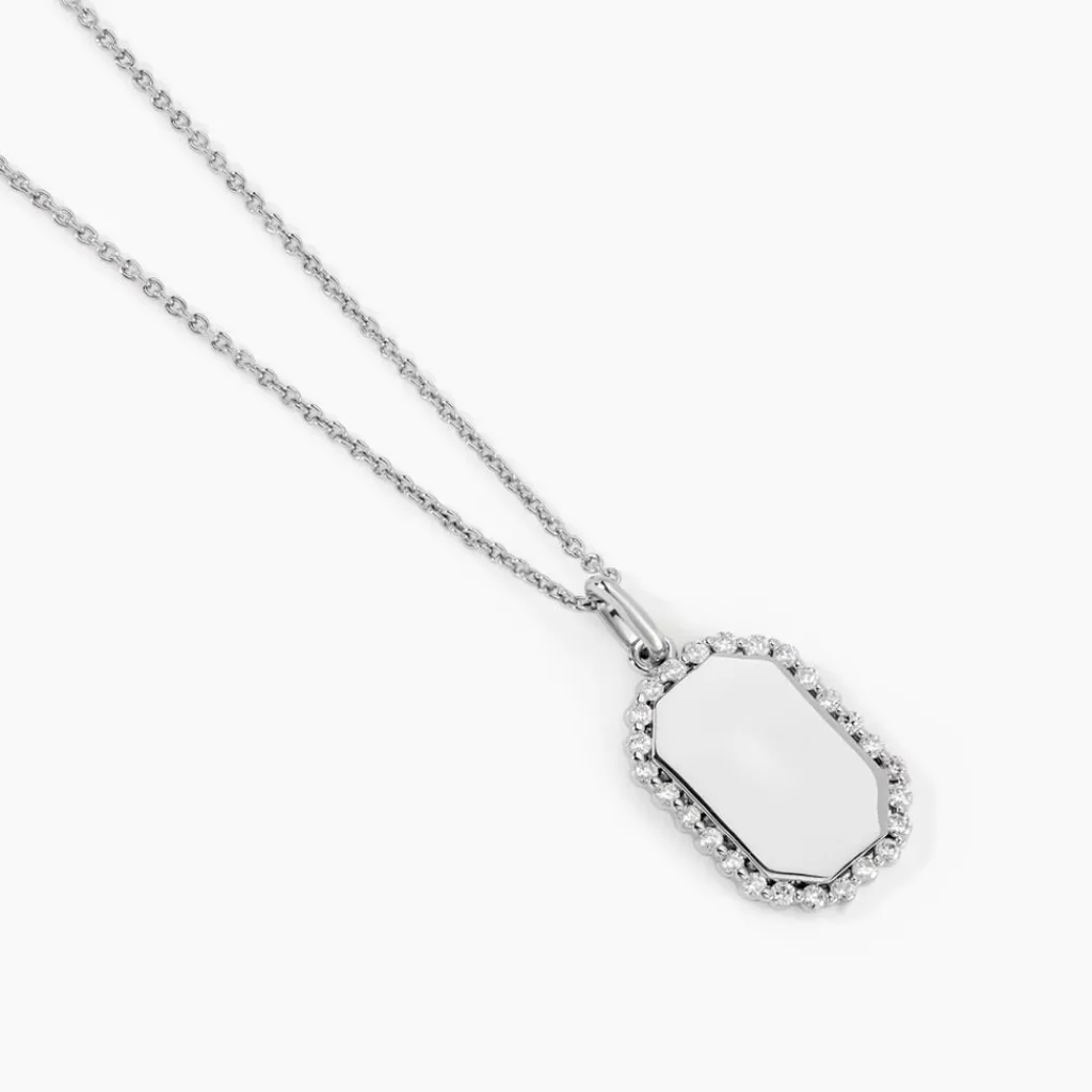 Histoire d'Or Collier Declaration De Zirconium argent blanc oxyde Hot