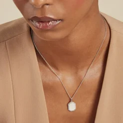 Histoire d'Or Collier Declaration De Zirconium argent blanc oxyde Hot