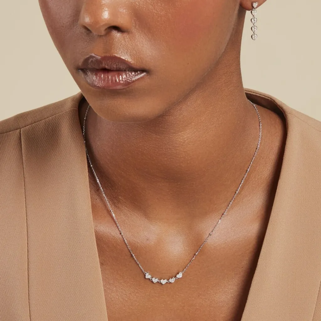 Histoire d'Or Collier Declaration De Zirconium argent blanc oxyde Sale