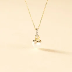 Histoire d'Or Collier Delight Or Jaune Perle De Culture Et Diamant Best