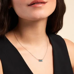 Histoire d'Or Collier Della Argent Blanc Turquoise Hot