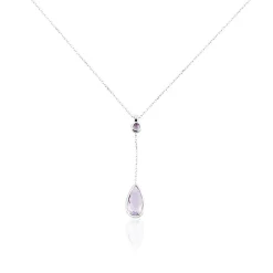 Histoire d'Or Collier Dennis Or Blanc Amethyste or blanc amethyste violette