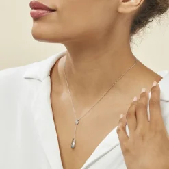 Histoire d'Or Collier Dennis Or Blanc Topaze or blanc topaze bleu sky Online