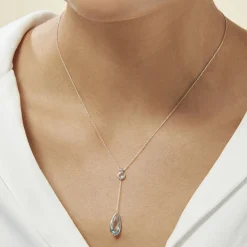 Histoire d'Or Collier Dennis Or Blanc Topaze or blanc topaze bleu sky Online