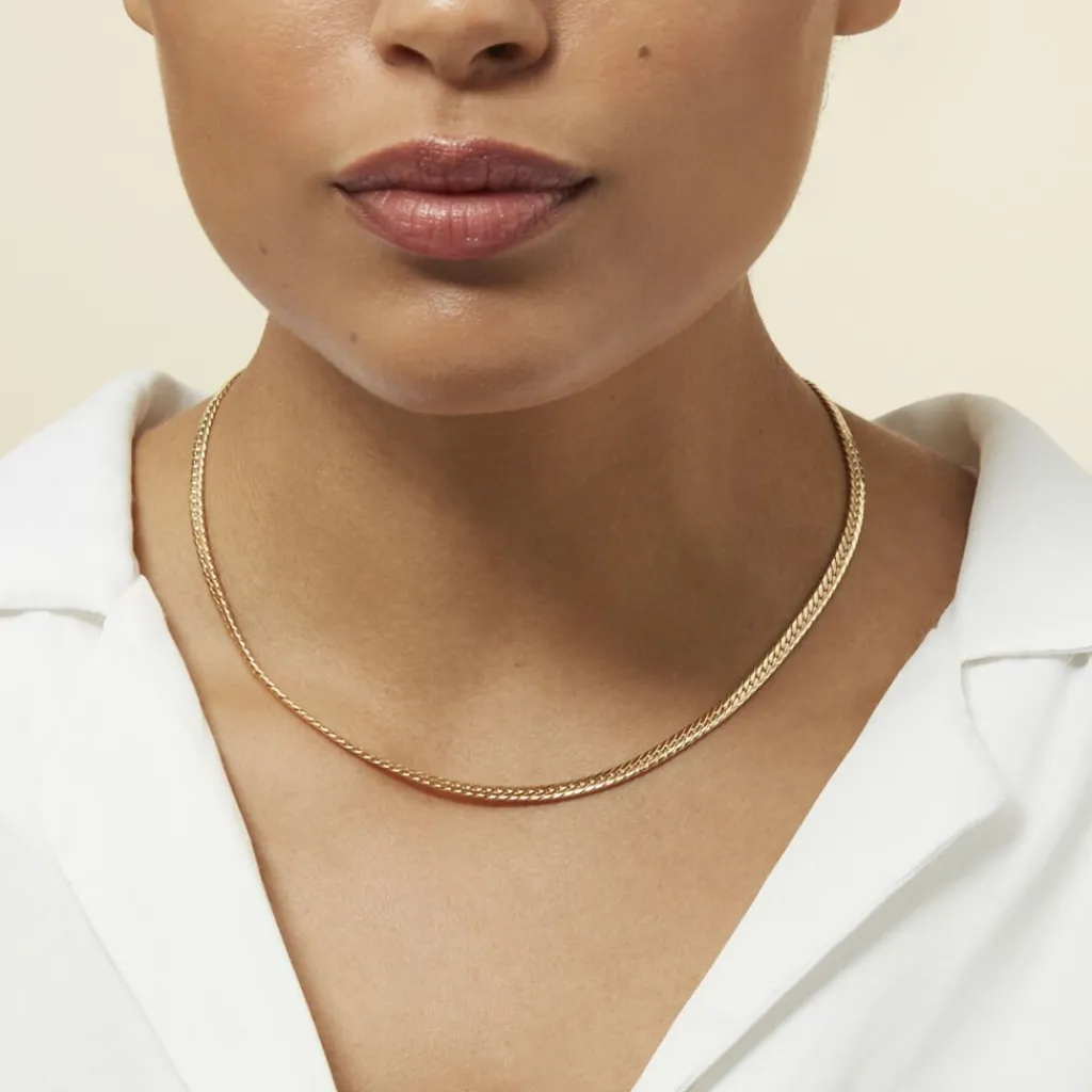 Histoire d'Or Collier Doline Maille Anglaise or jaune Online