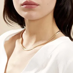 Histoire d'Or Collier Doline Maille Anglaise or jaune Discount