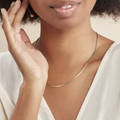 Histoire d'Or Collier Doline Maille Anglaise or jaune New