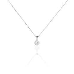 Histoire d'Or Collier Domitia Or Blanc Diamant