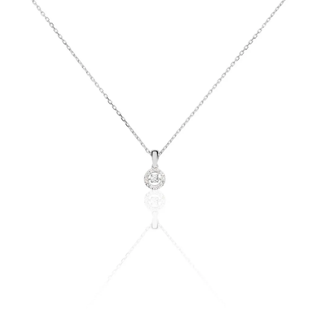 Histoire d'Or Collier Domitia Or Blanc Diamant