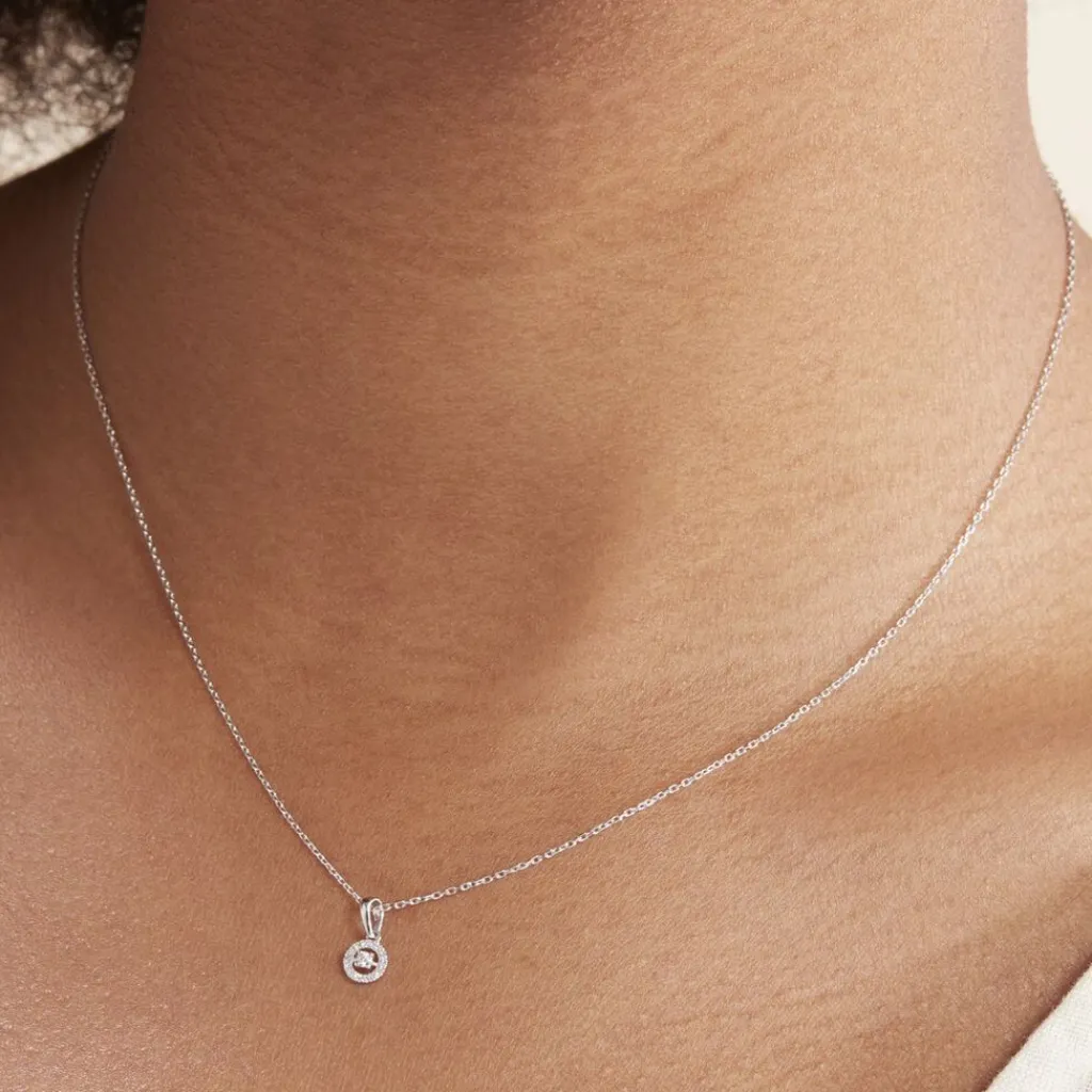 Histoire d'Or Collier Domitia Or Blanc Diamant