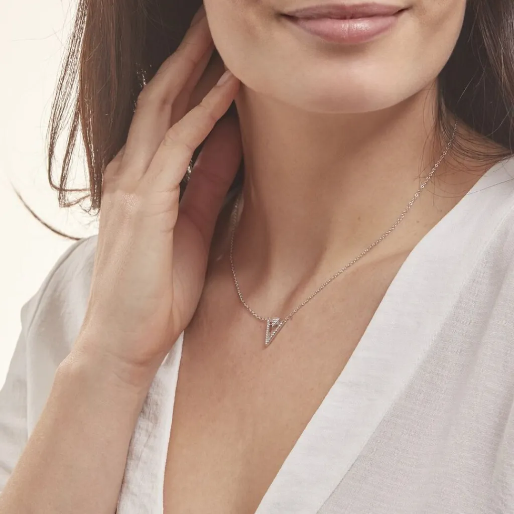 Histoire d'Or Collier Domnika Argent Blanc Oxyde De Zirconium Clearance