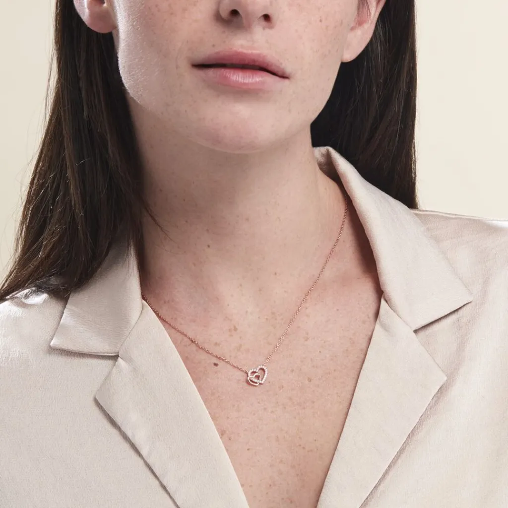 Histoire d'Or Collier Donatiane Argent Rose Oxyde De Zirconium argent rose oxyde zirconium Discount