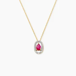 Histoire d'Or Collier Dorottya Diamant or jaune rubis Outlet