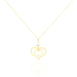 Histoire d'Or Collier Double Ajoure Or Jaune Perle De Culture Hot