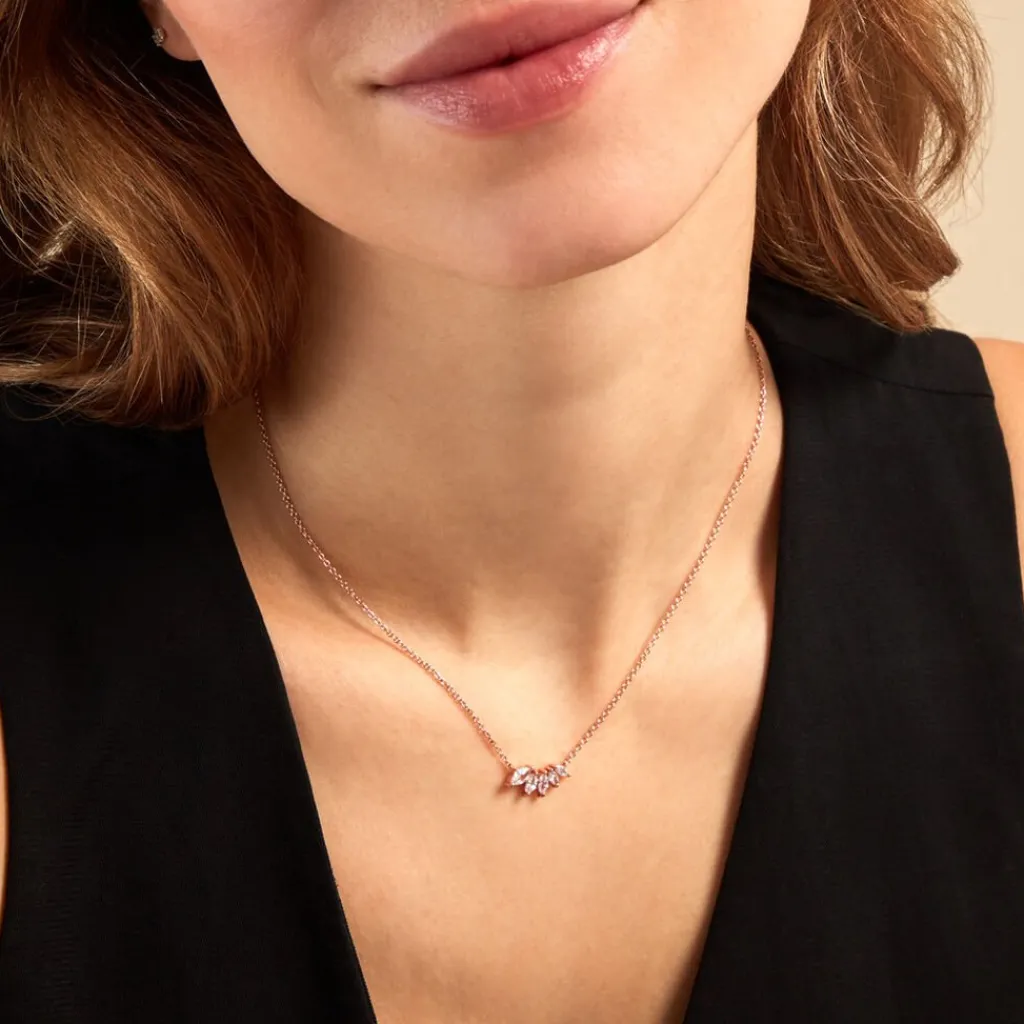 Histoire d'Or Collier Duchesse De Zirconium argent rose oxyde Discount