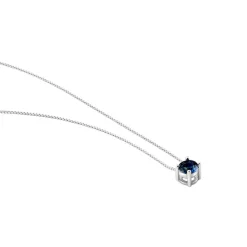 Histoire d'Or Collier Dwight argent blanc oxyde de zirconium bleu Hot