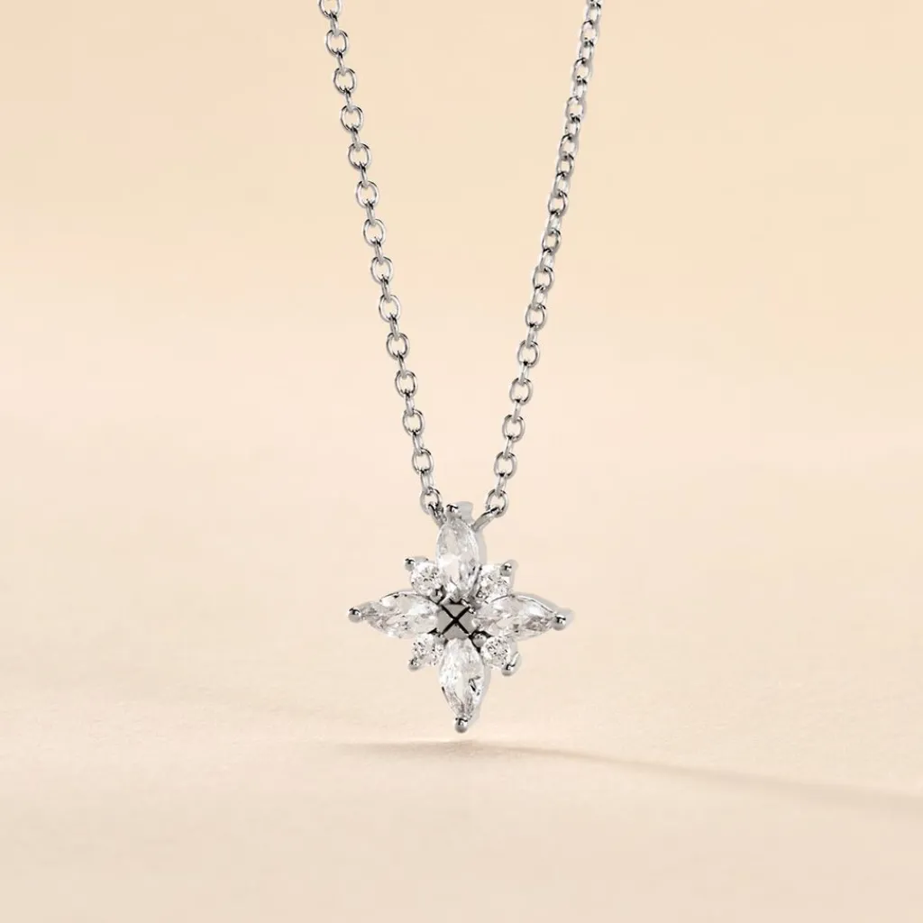 Histoire d'Or Collier Eclat Argent Blanc Oxyde De Zirconium New