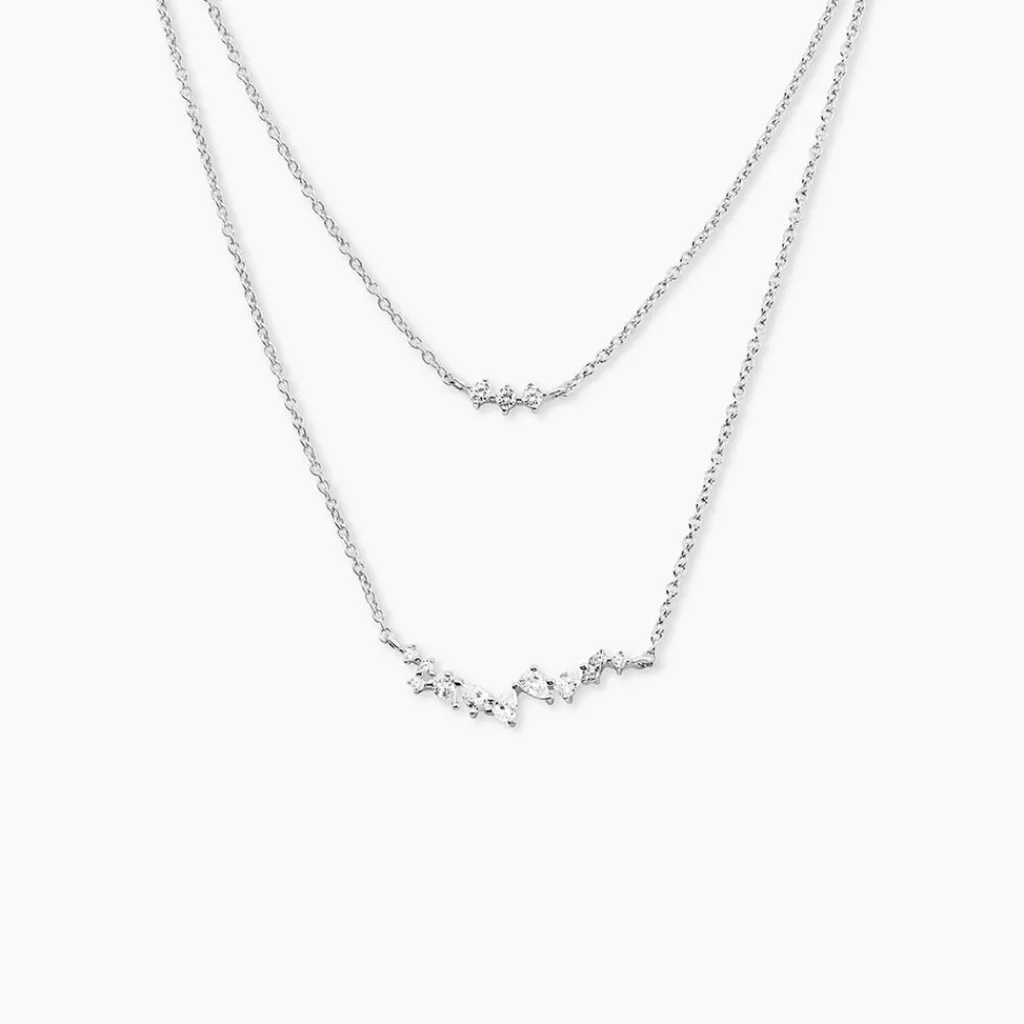 Histoire d'Or Collier Eclat d'Aurore Argent Blanc Oxyde De Zirconium Outlet