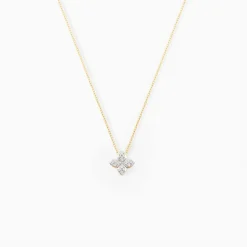 Histoire d'Or Collier Eclosion Precieuse Or Jaune Oxyde De Zirconium Clearance