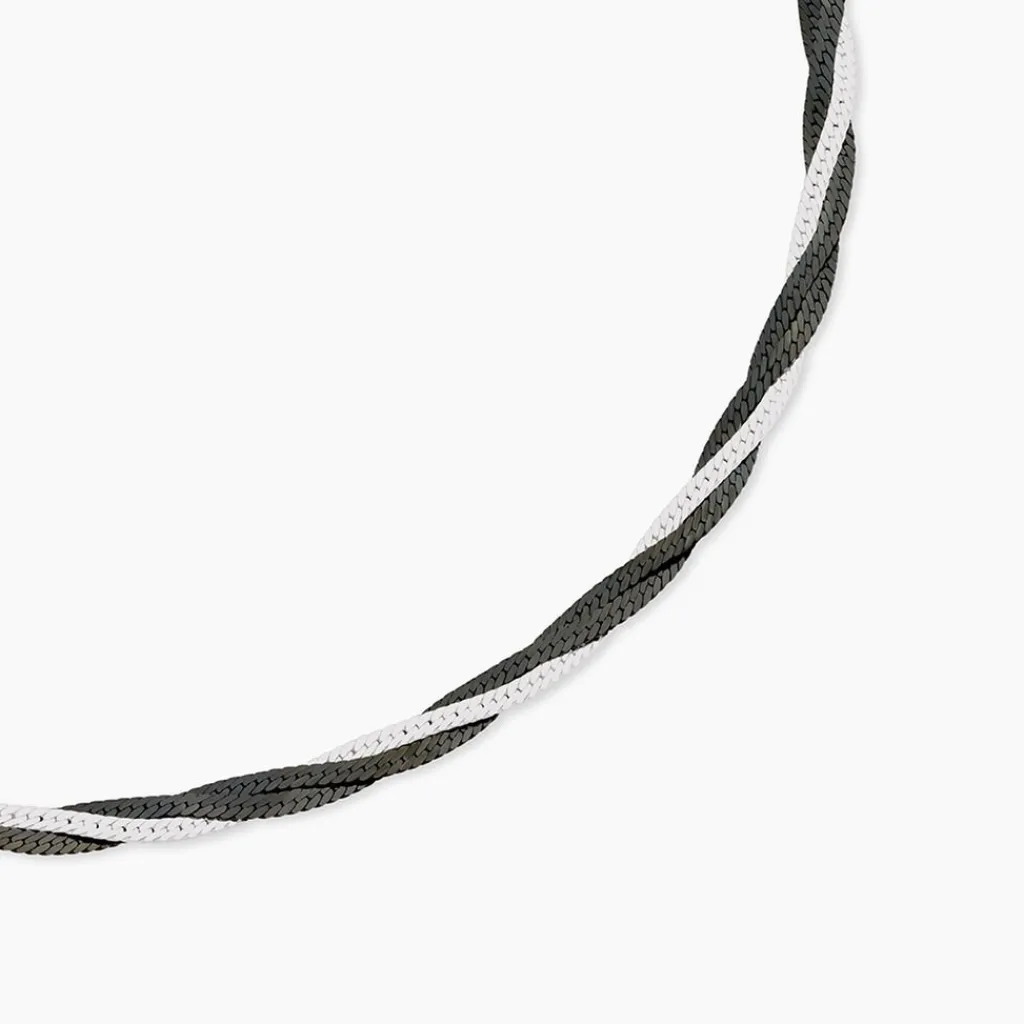 Histoire d'Or Collier Ehud argent bicolore Online