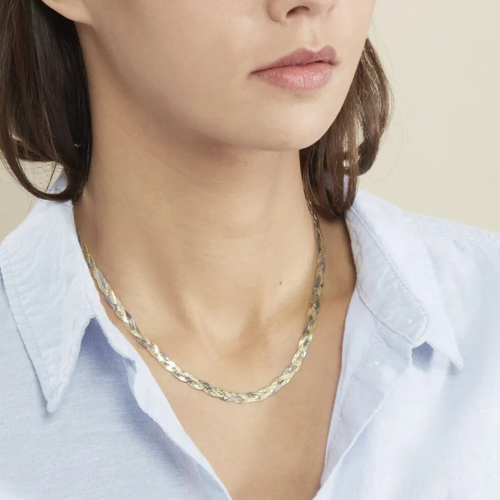 Histoire d'Or Collier Elae argent bicolore Discount