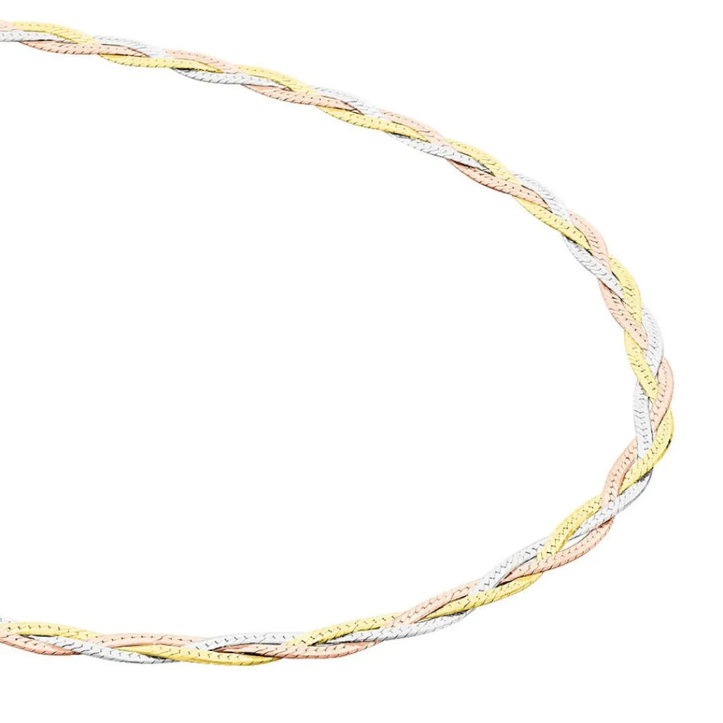 Histoire d'Or Collier Elae argent tricolore New