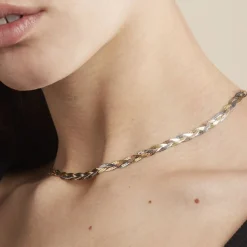 Histoire d'Or Collier Elae argent tricolore New