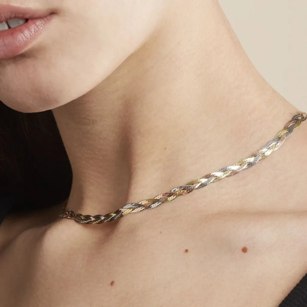 Histoire d'Or Collier Elae argent tricolore New