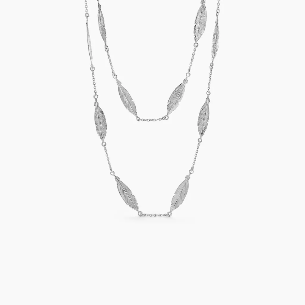 Histoire d'Or Collier Elaine Argent Blanc Best